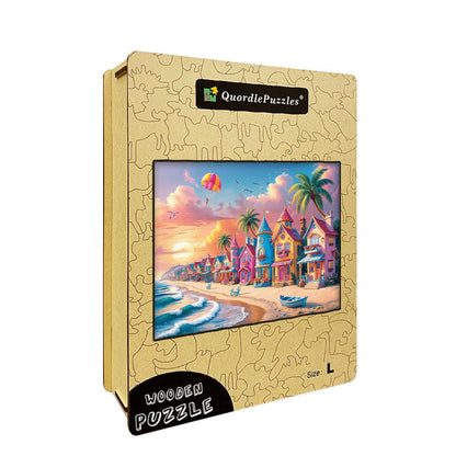 Romantic Beach Wooden Jigsaw Puzzle