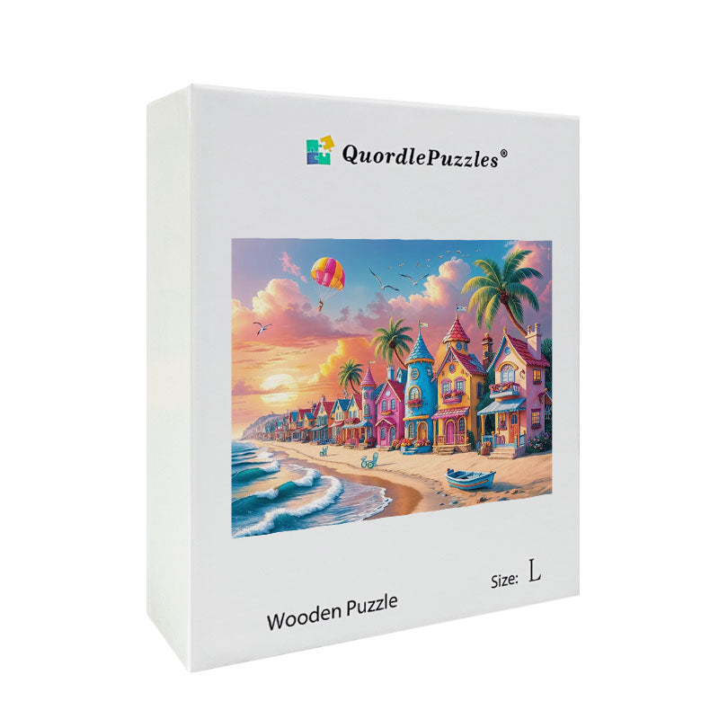 Romantic Beach Wooden Jigsaw Puzzle