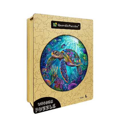 Underwater Turtle Wooden Jigsaw Puzzle