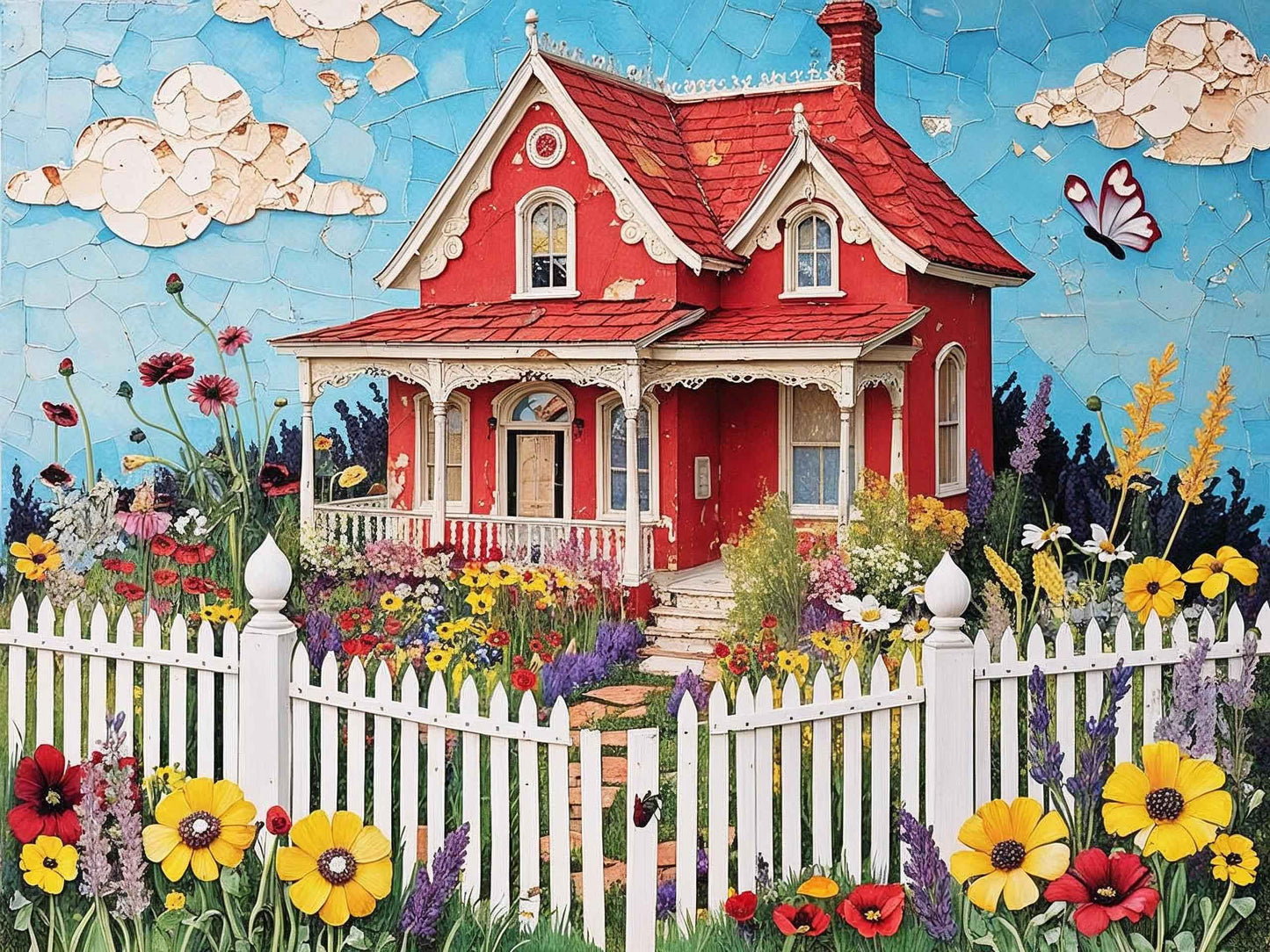 Whimsical Cottage Wooden Jigsaw Puzzle