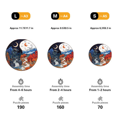 Yin-Yang Dragon Wooden Jigsaw Puzzle