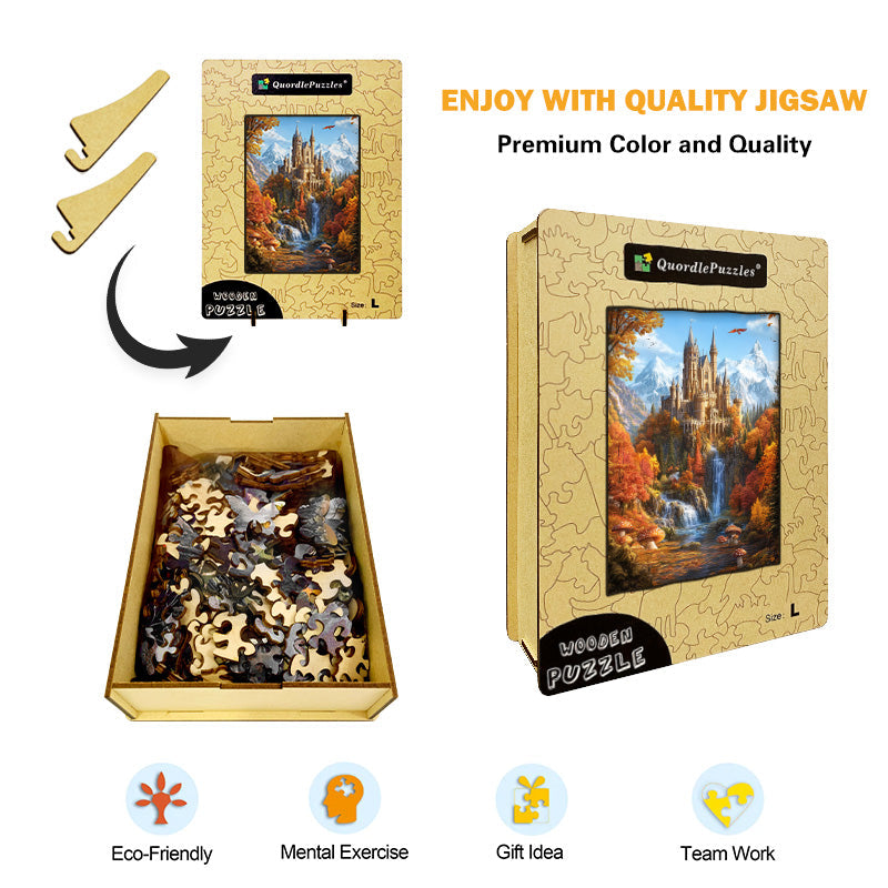 Autumn Castle Wooden Jigsaw Puzzle