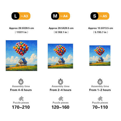 Balloon House Wooden Jigsaw Puzzle