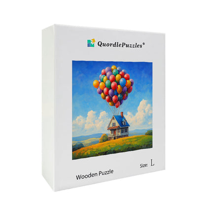 Balloon House Wooden Jigsaw Puzzle