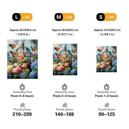 Butterfly Garden Wooden Jigsaw Puzzle