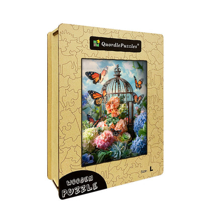 Butterfly Garden Wooden Jigsaw Puzzle