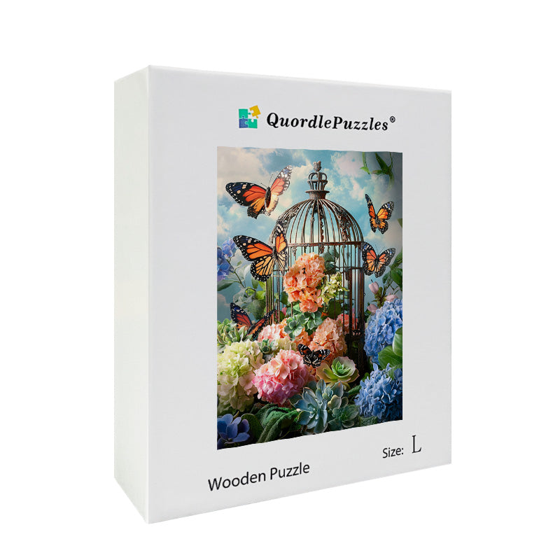 Butterfly Garden Wooden Jigsaw Puzzle