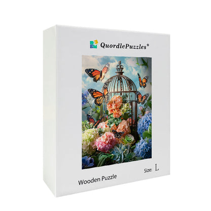 Butterfly Garden Wooden Jigsaw Puzzle