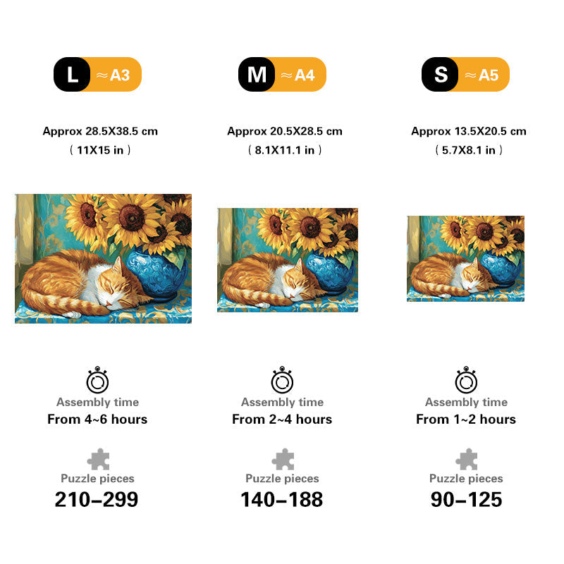 Cat Nap Wooden Jigsaw Puzzle