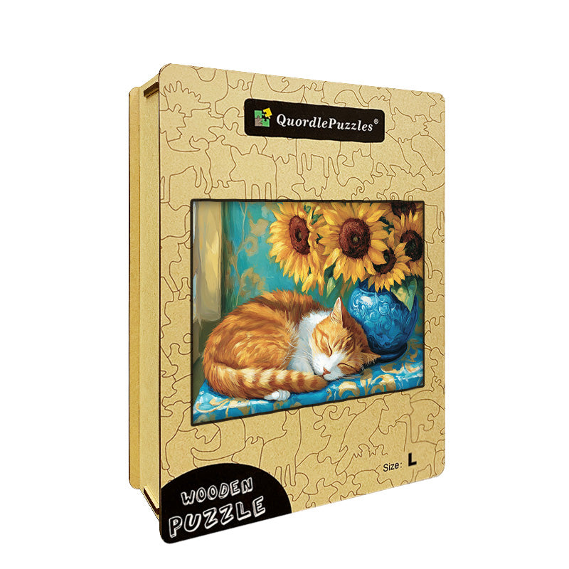 Cat Nap Wooden Jigsaw Puzzle