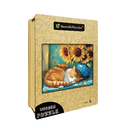 Cat Nap Wooden Jigsaw Puzzle