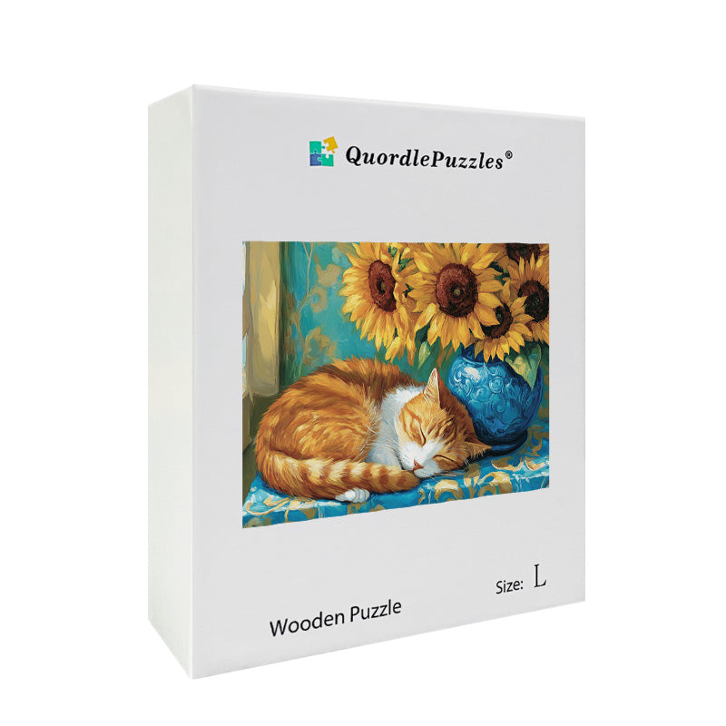 Cat Nap Wooden Jigsaw Puzzle