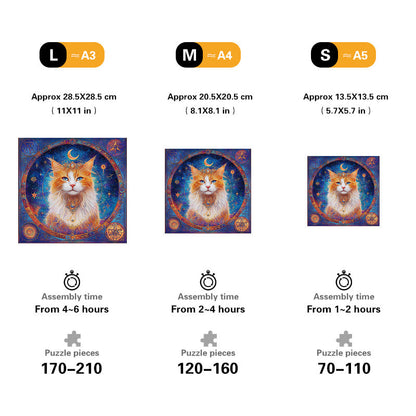 Celestial Cat Wooden Jigsaw Puzzle