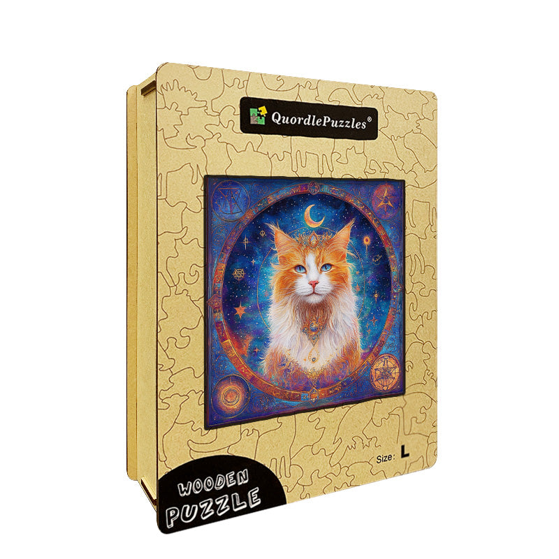 Celestial Cat Wooden Jigsaw Puzzle