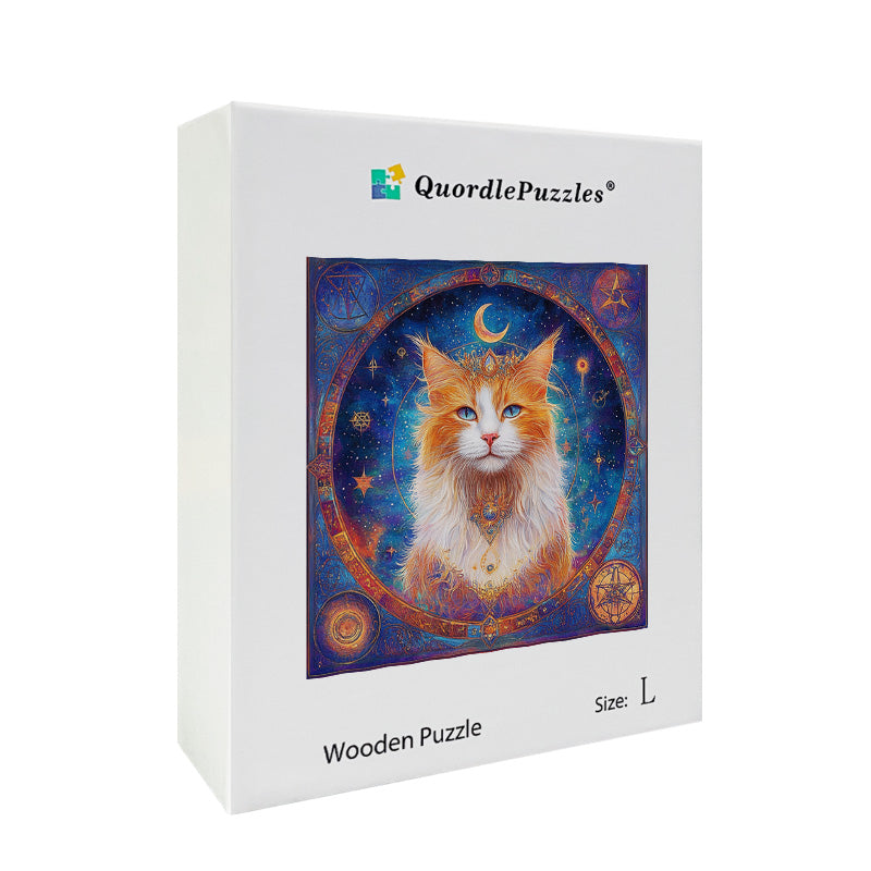 Celestial Cat Wooden Jigsaw Puzzle