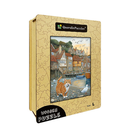 Coastal Cat Wooden Jigsaw Puzzle