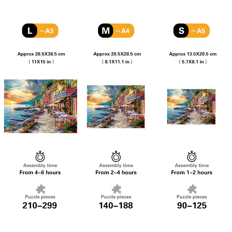 Coastal Town Wooden Jigsaw Puzzle