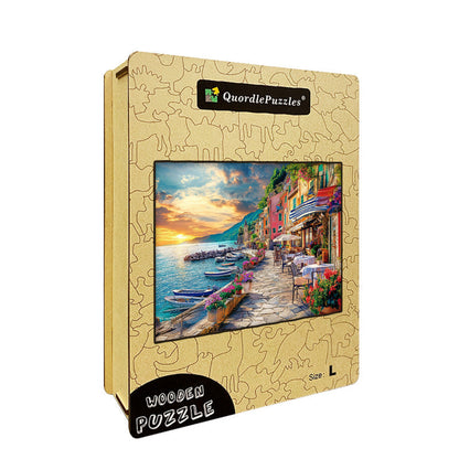 Coastal Town Wooden Jigsaw Puzzle