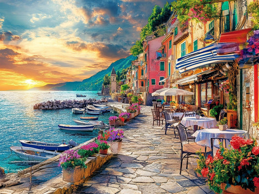 Coastal Town Wooden Jigsaw Puzzle