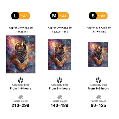 Cosmic Tiger Wooden Jigsaw Puzzle