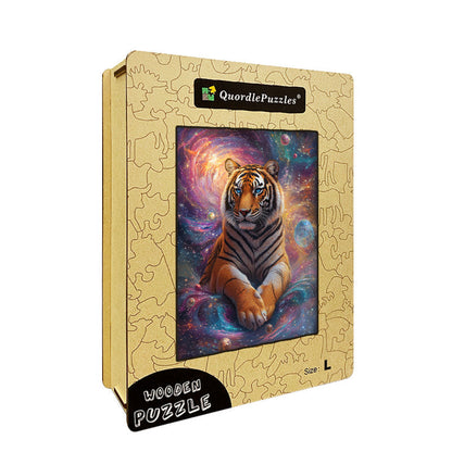 Cosmic Tiger Wooden Jigsaw Puzzle