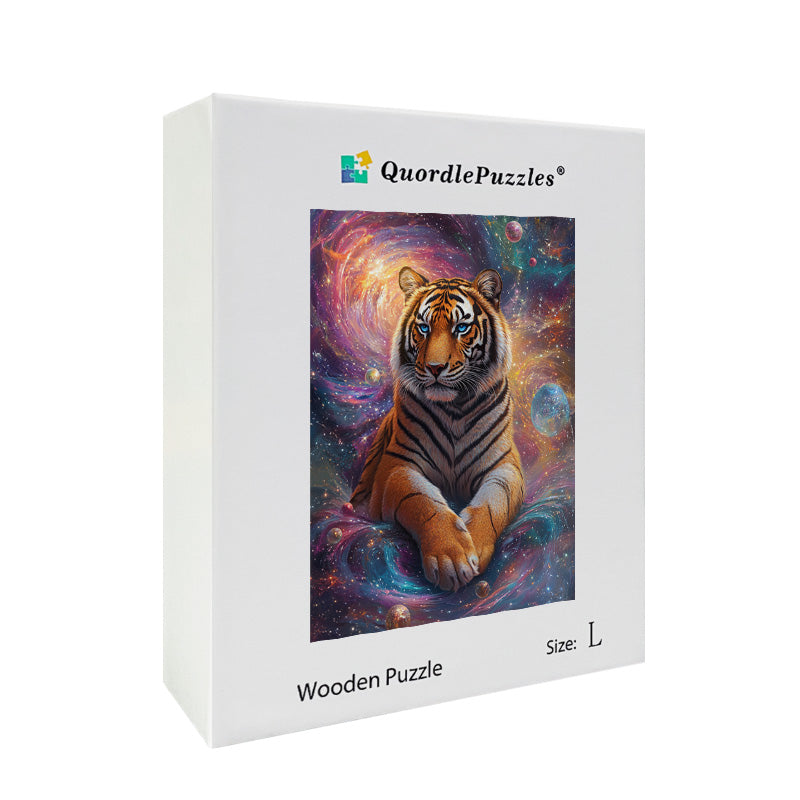 Cosmic Tiger Wooden Jigsaw Puzzle