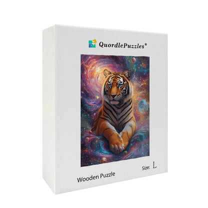 Cosmic Tiger Wooden Jigsaw Puzzle