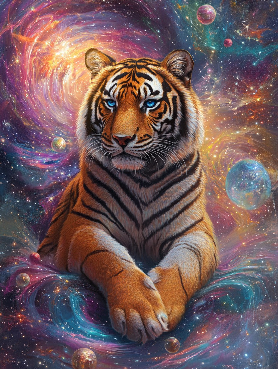 Cosmic Tiger Wooden Jigsaw Puzzle