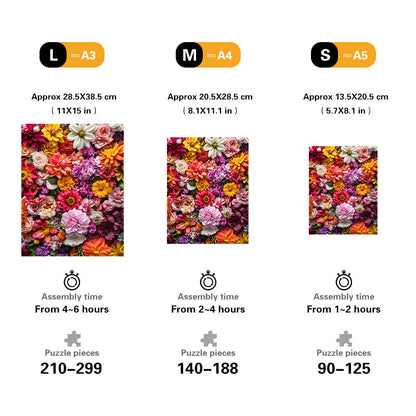 Floral Explosion Wooden Jigsaw Puzzle