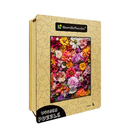 Floral Explosion Wooden Jigsaw Puzzle