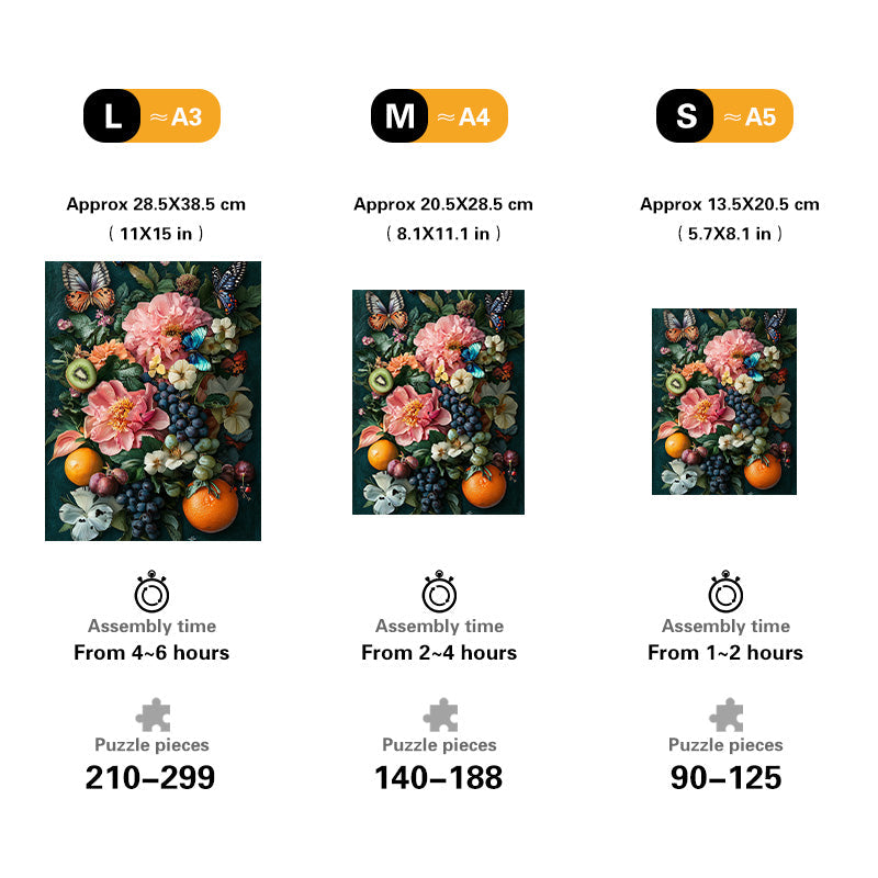 Floral Feast Wooden Jigsaw Puzzle