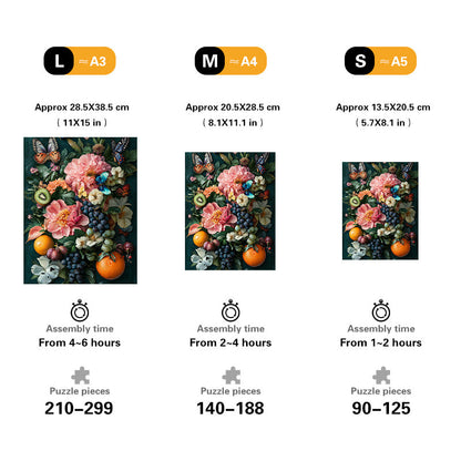 Floral Feast Wooden Jigsaw Puzzle