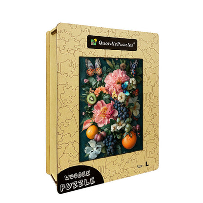 Floral Feast Wooden Jigsaw Puzzle