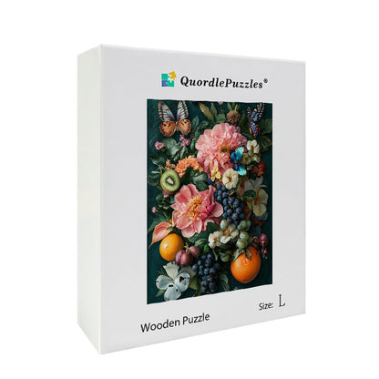 Floral Feast Wooden Jigsaw Puzzle