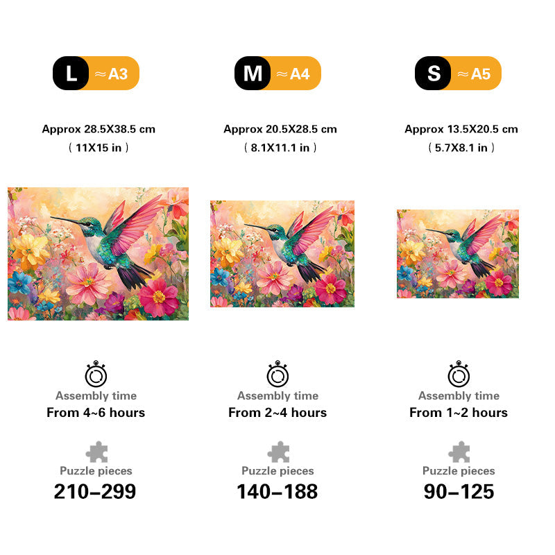 Hummingbird Flight Wooden Jigsaw Puzzle