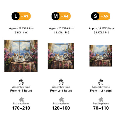 Kitten Tea Party Wooden Jigsaw Puzzle