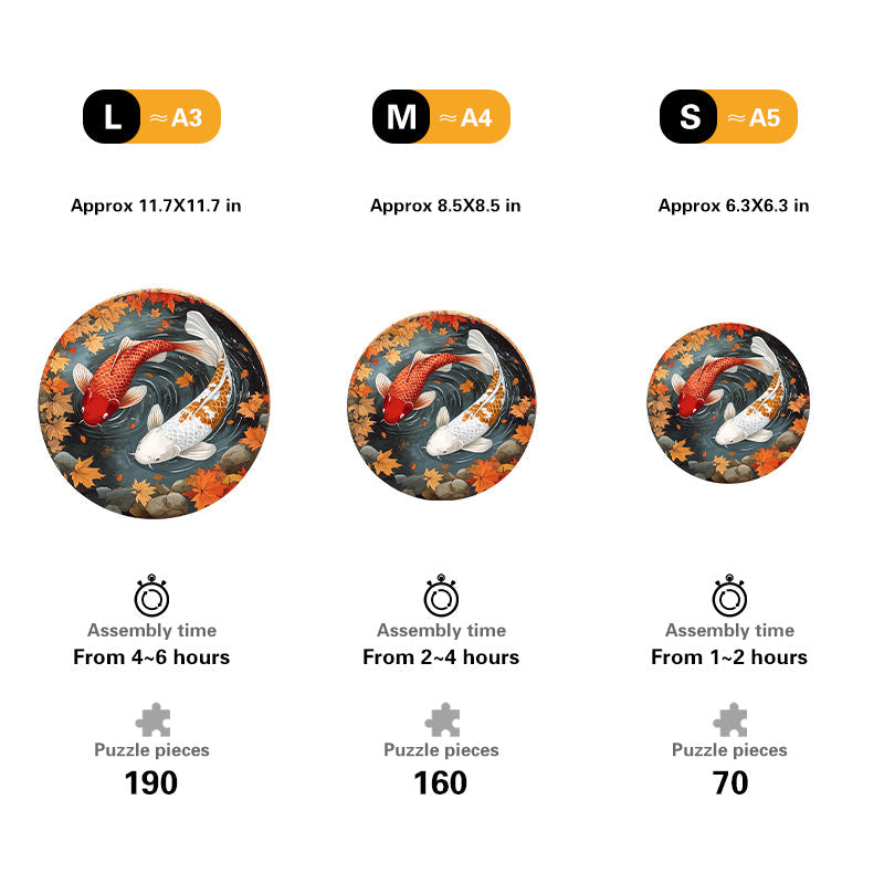 Koi Pond Wooden Jigsaw Puzzle