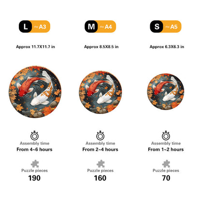 Koi Pond Wooden Jigsaw Puzzle