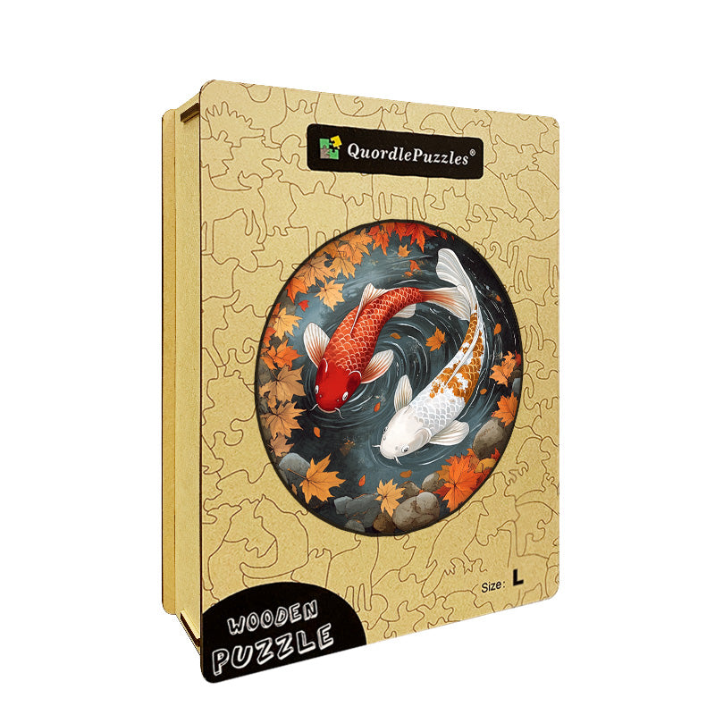 Koi Pond Wooden Jigsaw Puzzle