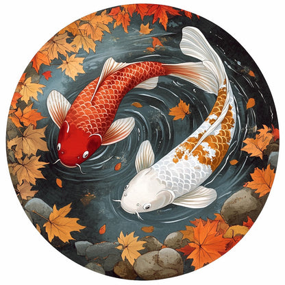 Koi Pond Wooden Jigsaw Puzzle