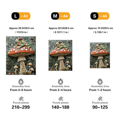 Mosaic Frog Wooden Jigsaw Puzzle
