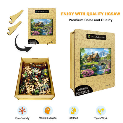 Mountain Chalet Wooden Jigsaw Puzzle