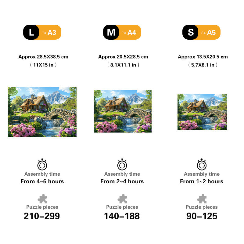 Mountain Chalet Wooden Jigsaw Puzzle