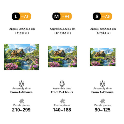 Mountain Chalet Wooden Jigsaw Puzzle