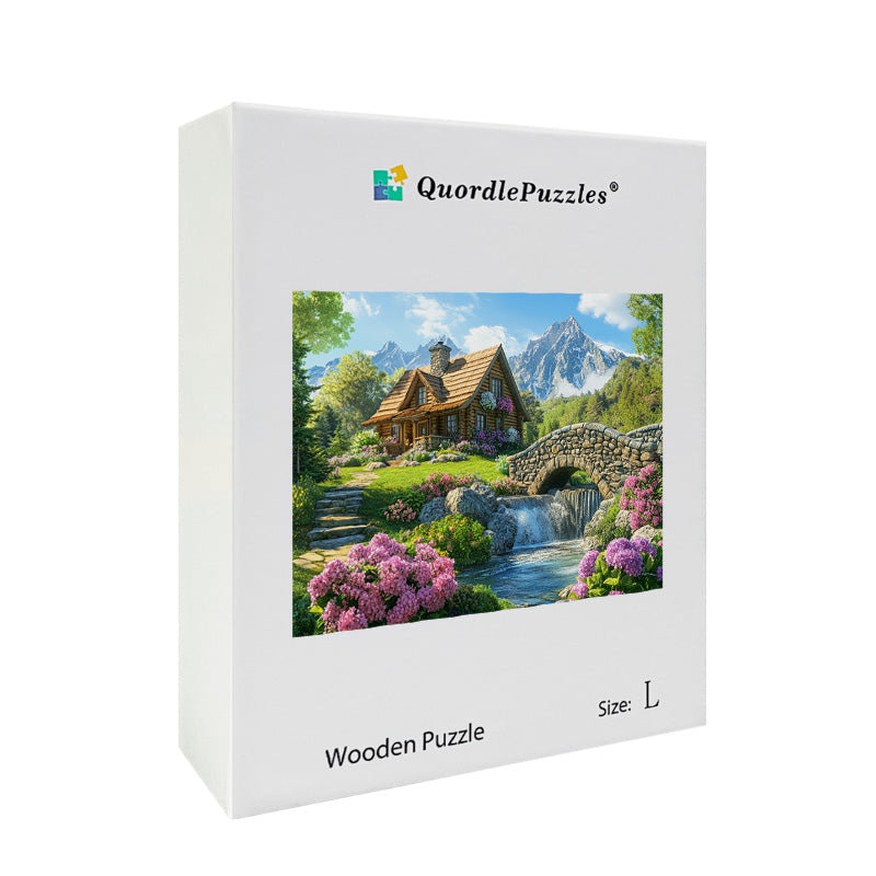 Mountain Chalet Wooden Jigsaw Puzzle