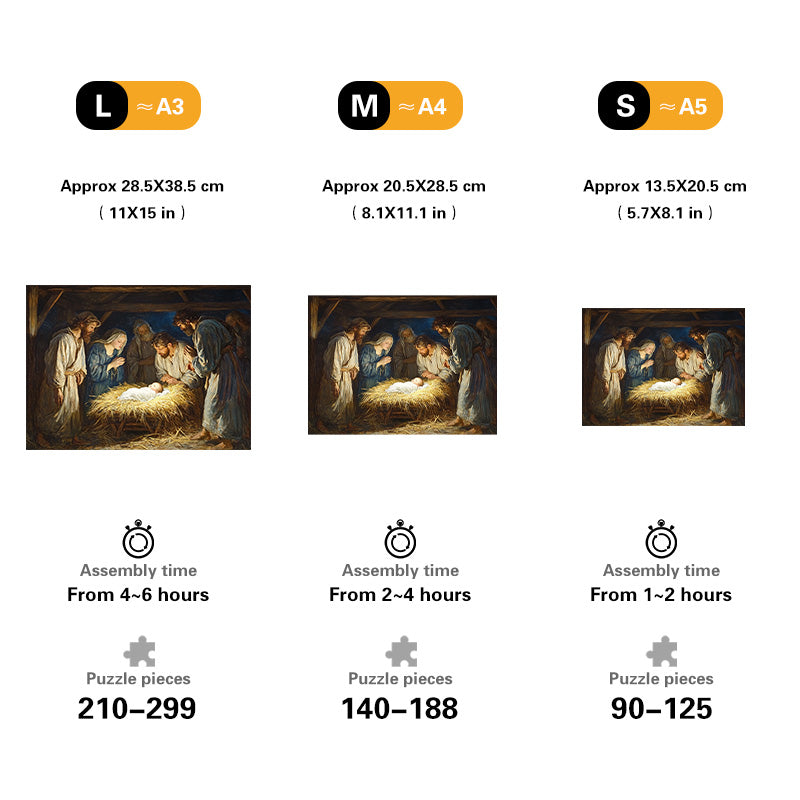 Nativity Scene Wooden Jigsaw Puzzle