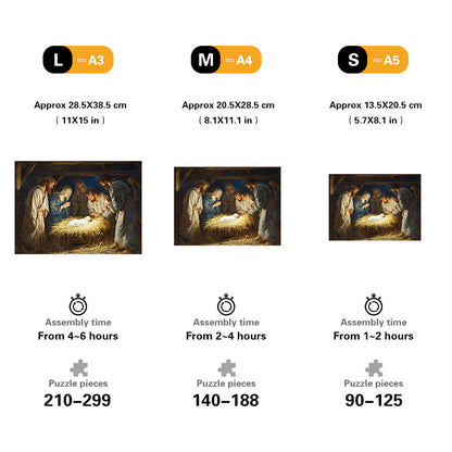 Nativity Scene Wooden Jigsaw Puzzle