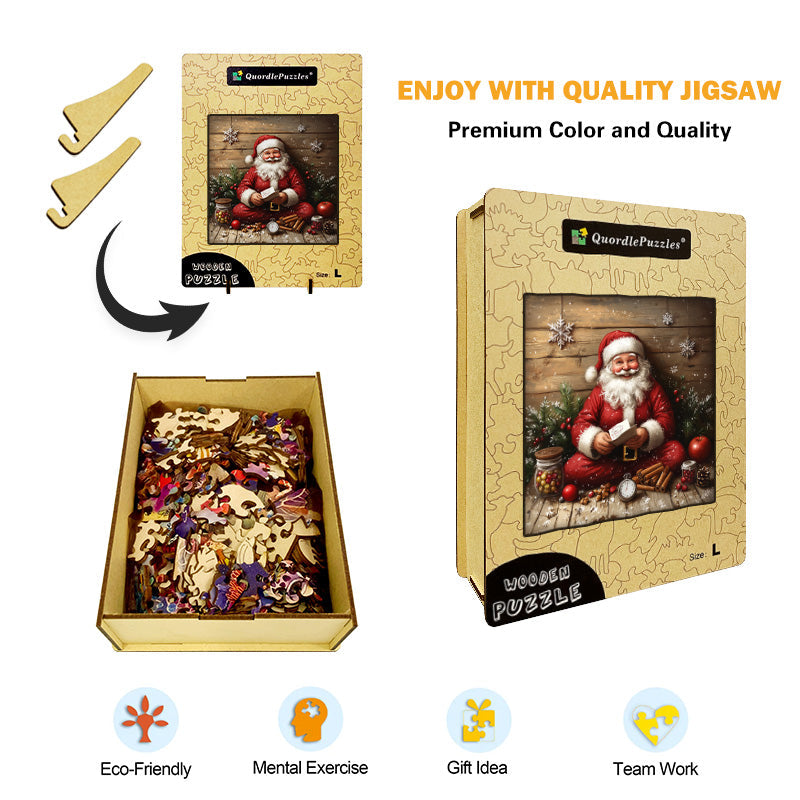 Santa's List Wooden Jigsaw Puzzle