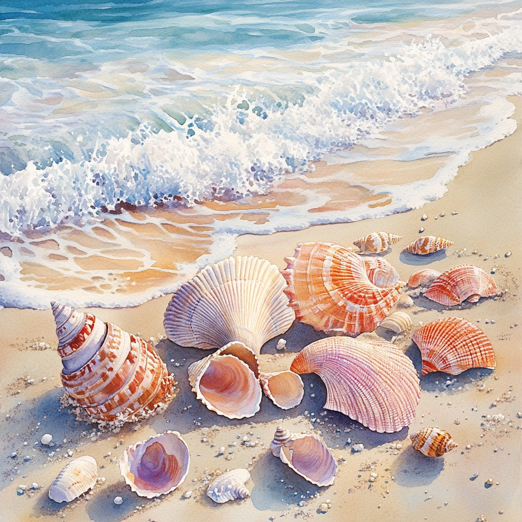 Seashells by the Sea Wooden Jigsaw Puzzle