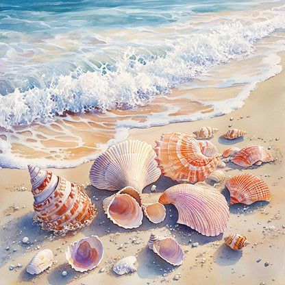 Seashells by the Sea Wooden Jigsaw Puzzle